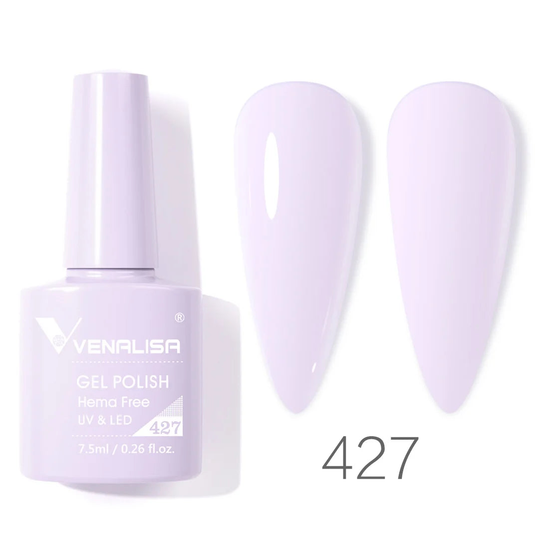 Esmalte de uñas en gel VENALISA VIP4 (7,5 ml): fórmula sin HEMA, acabado semipermanente, textura superior y larga duración; incluye capa superior (top coat) templada.