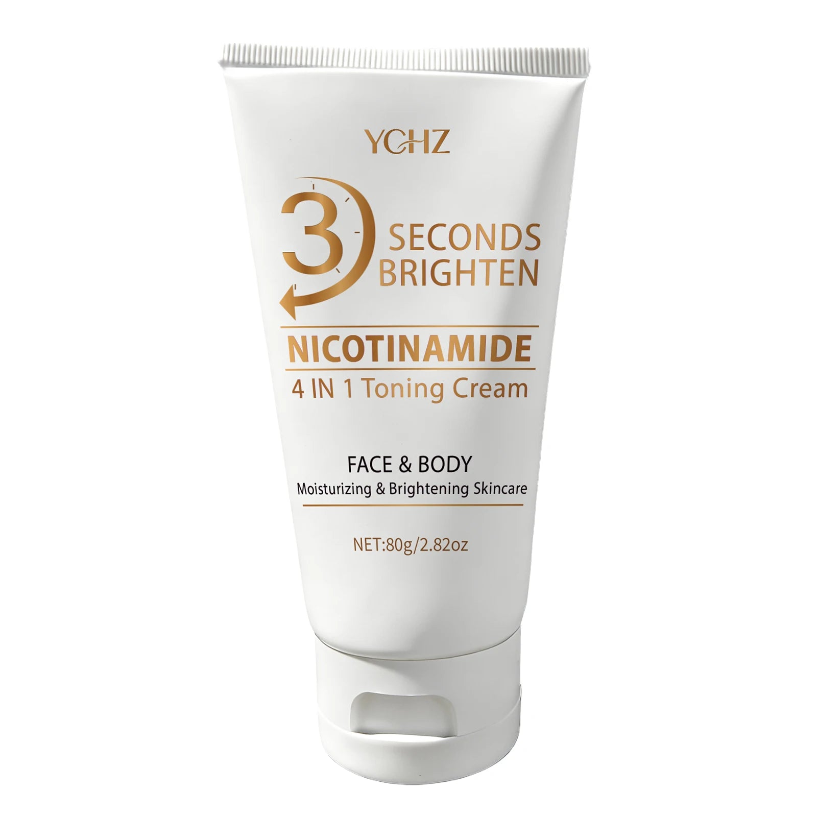 Crema 4 en 1 para unificar el tono de la piel en 3 segundos; ilumina e hidrata. Ofrece hidratación profunda, es refrescante y no pegajosa. Contiene niacinamida y vitaminas C y E. Crema de cuidado facial en tono beige claro.