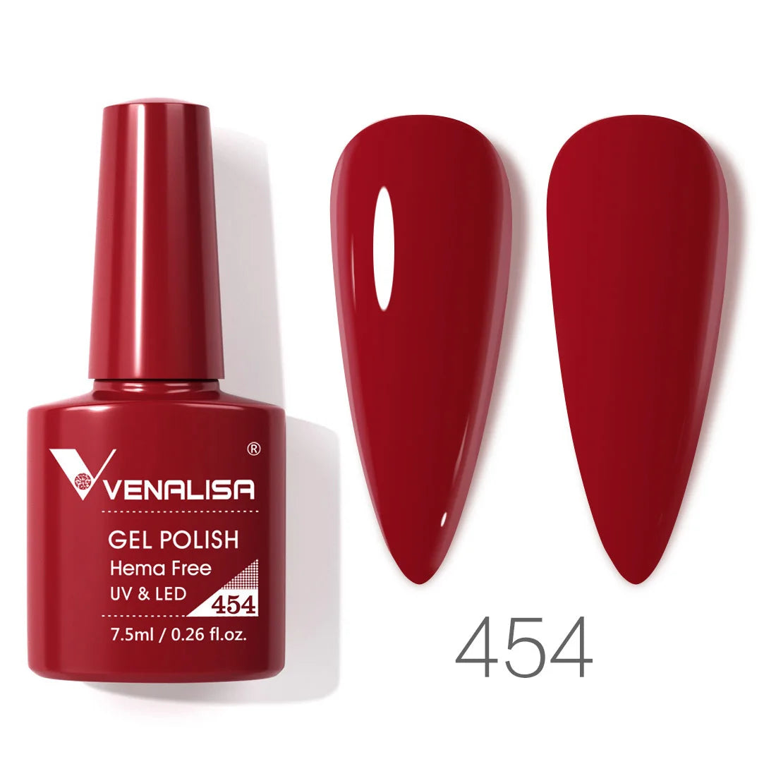 Esmalte de uñas en gel VENALISA VIP4 (7,5 ml): fórmula sin HEMA, acabado semipermanente, textura superior y larga duración; incluye capa superior (top coat) templada.