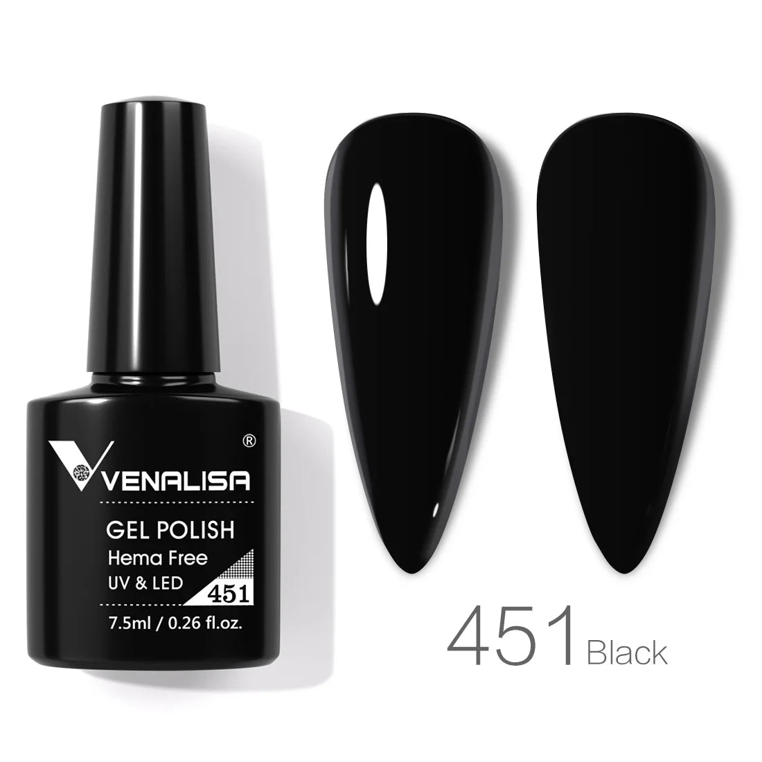 Esmalte de uñas en gel VENALISA VIP4 (7,5 ml): fórmula sin HEMA, acabado semipermanente, textura superior y larga duración; incluye capa superior (top coat) templada.