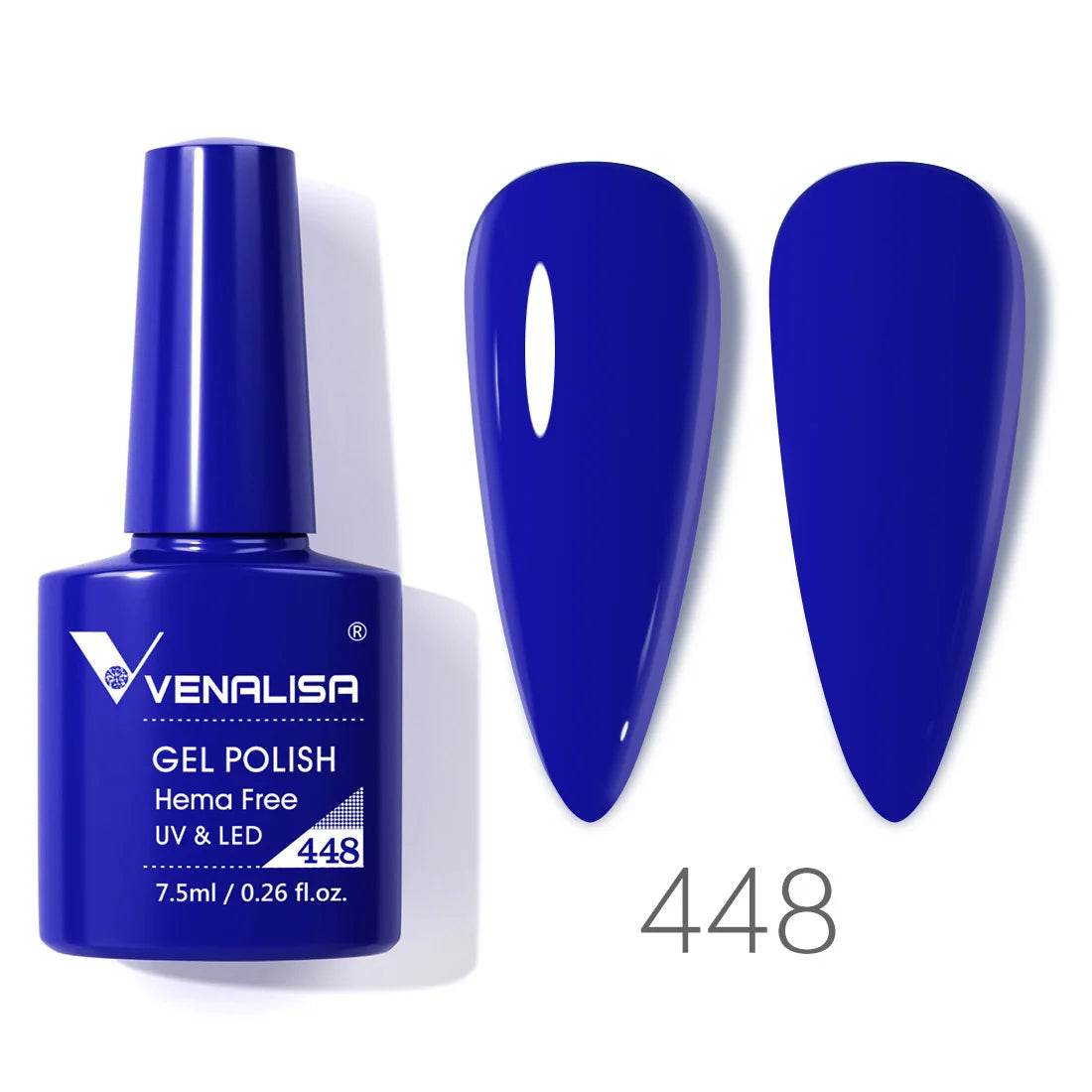 Esmalte de uñas en gel VENALISA VIP4 (7,5 ml): fórmula sin HEMA, acabado semipermanente, textura superior y larga duración; incluye capa superior (top coat) templada.