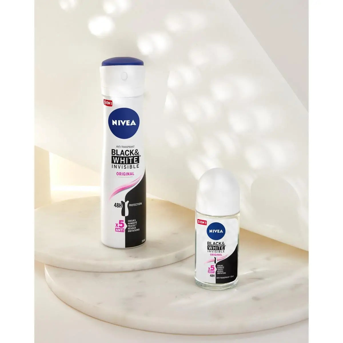 Desodorante en spray Nivea Black & White Invisible Original 200 ml, 6 unidades (200 ml x 6)