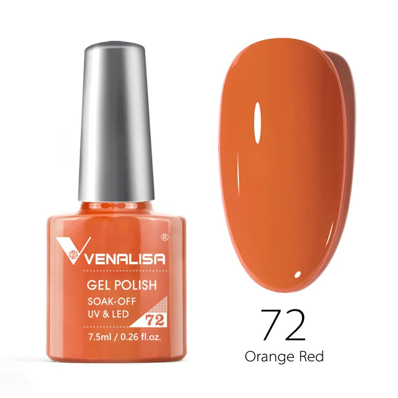 Esmalte de uñas en gel VENALISA VIP4 (7,5 ml): fórmula sin HEMA, acabado semipermanente, textura superior y larga duración; incluye capa superior (top coat) templada.