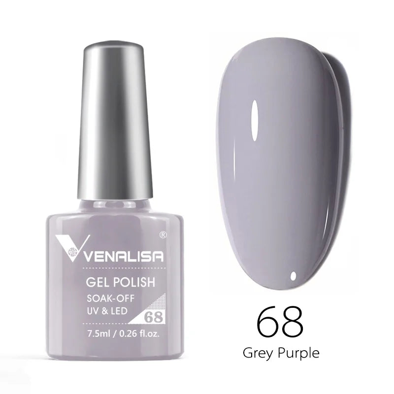 Esmalte de uñas en gel VENALISA VIP4 (7,5 ml): fórmula sin HEMA, acabado semipermanente, textura superior y larga duración; incluye capa superior (top coat) templada.