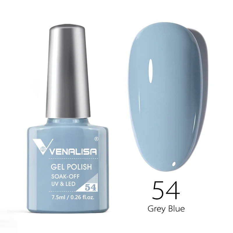 Esmalte de uñas en gel VENALISA VIP4 (7,5 ml): fórmula sin HEMA, acabado semipermanente, textura superior y larga duración; incluye capa superior (top coat) templada.