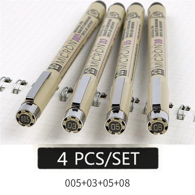 Juego de rotuladores Sakura Micron de punta fina con tinta pigmentada para dibujo, bocetos y arte (grosores 005, 01, 02, 03, 04, 05, 08, 1.0 y punta pincel)