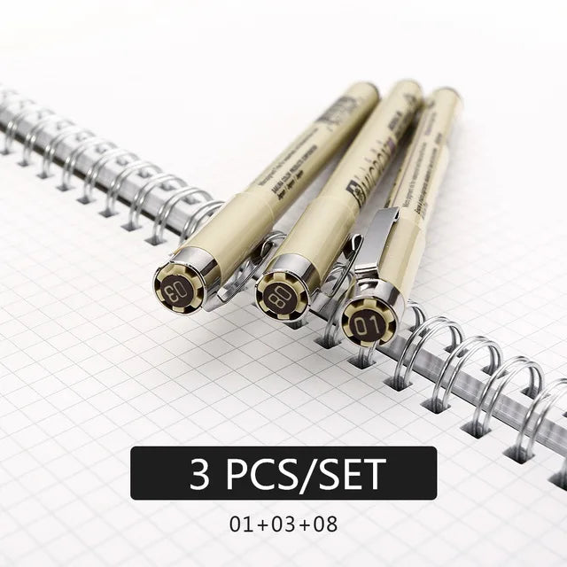Juego de rotuladores Sakura Micron de punta fina con tinta pigmentada para dibujo, bocetos y arte (grosores 005, 01, 02, 03, 04, 05, 08, 1.0 y punta pincel)