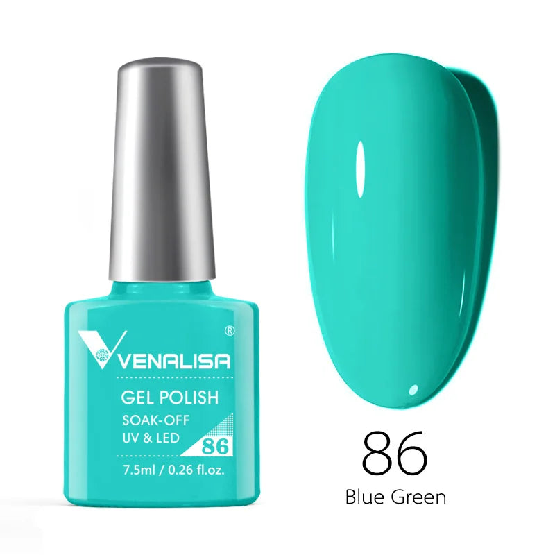 Esmalte de uñas en gel VENALISA VIP4 (7,5 ml): fórmula sin HEMA, acabado semipermanente, textura superior y larga duración; incluye capa superior (top coat) templada.