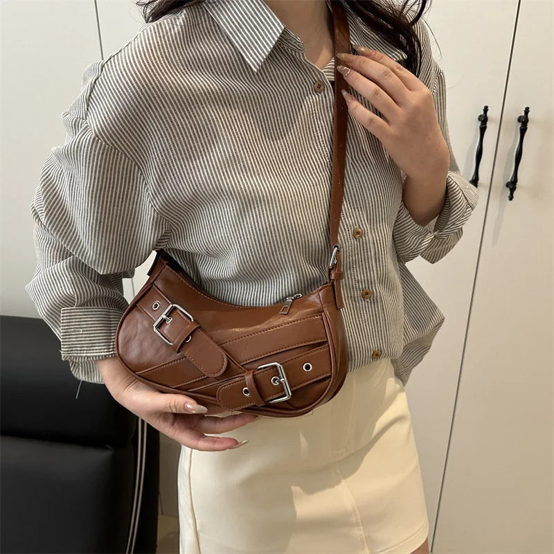 Bolso de hombro vintage estilo Y2K,bolso pequeño tipo bandolera, cartera de mano y bolso de moda.