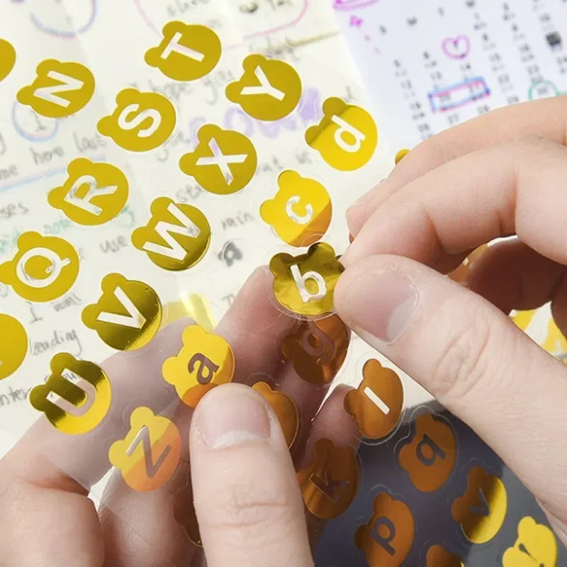 1 paquete de pegatinas decorativas con los días de la semana; adhesivos estilo Kawaii con acabado metalizado para manualidades, diarios y álbumes (ideal para niños).