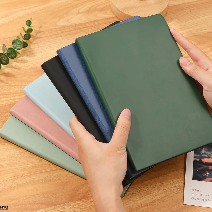 Cuaderno de cuero suave A5, 120 páginas, papelería de oficina, cubierta impermeable, tacto cómodo, venta caliente