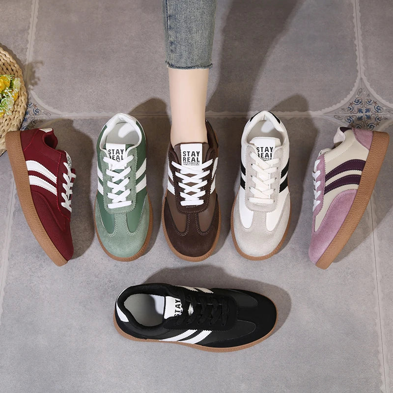 Zapatillas deportivas y casuales para mujer, planas y con cordones; un modelo nuevo, cómodo, elegante y de gran éxito en ventas, ideal para primavera y otoño.