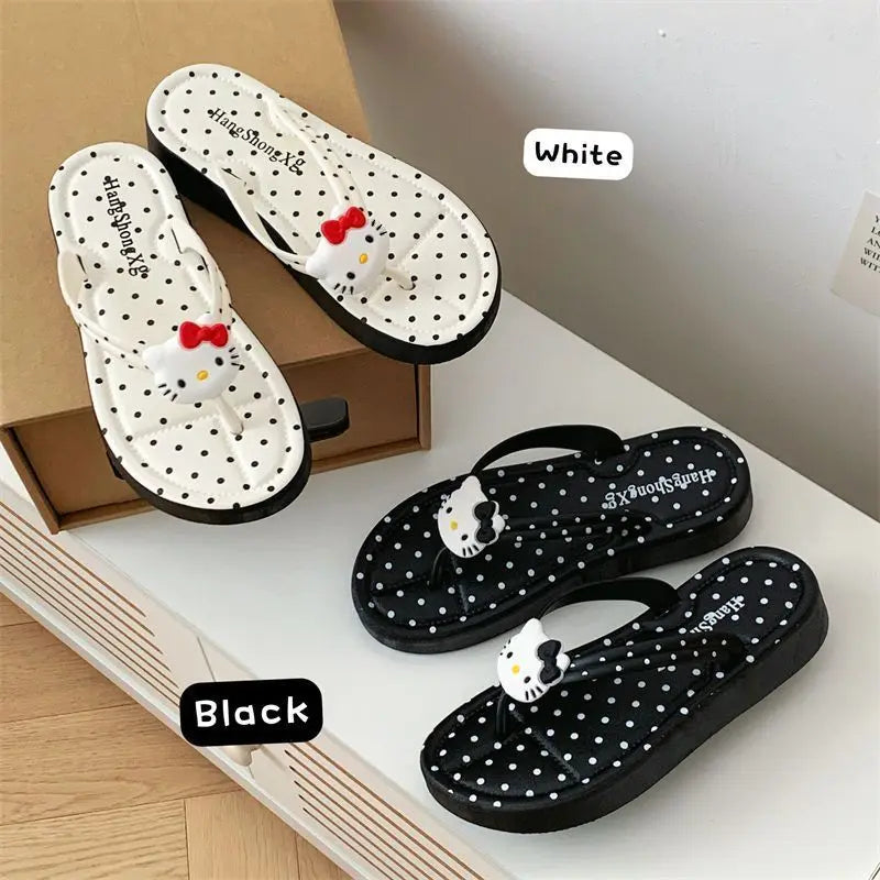 Sandalias y chanclas de verano Hello Kitty: modelo versátil, cómodo y de estilo tendencia (estilo "Ins"), ideal para la playa