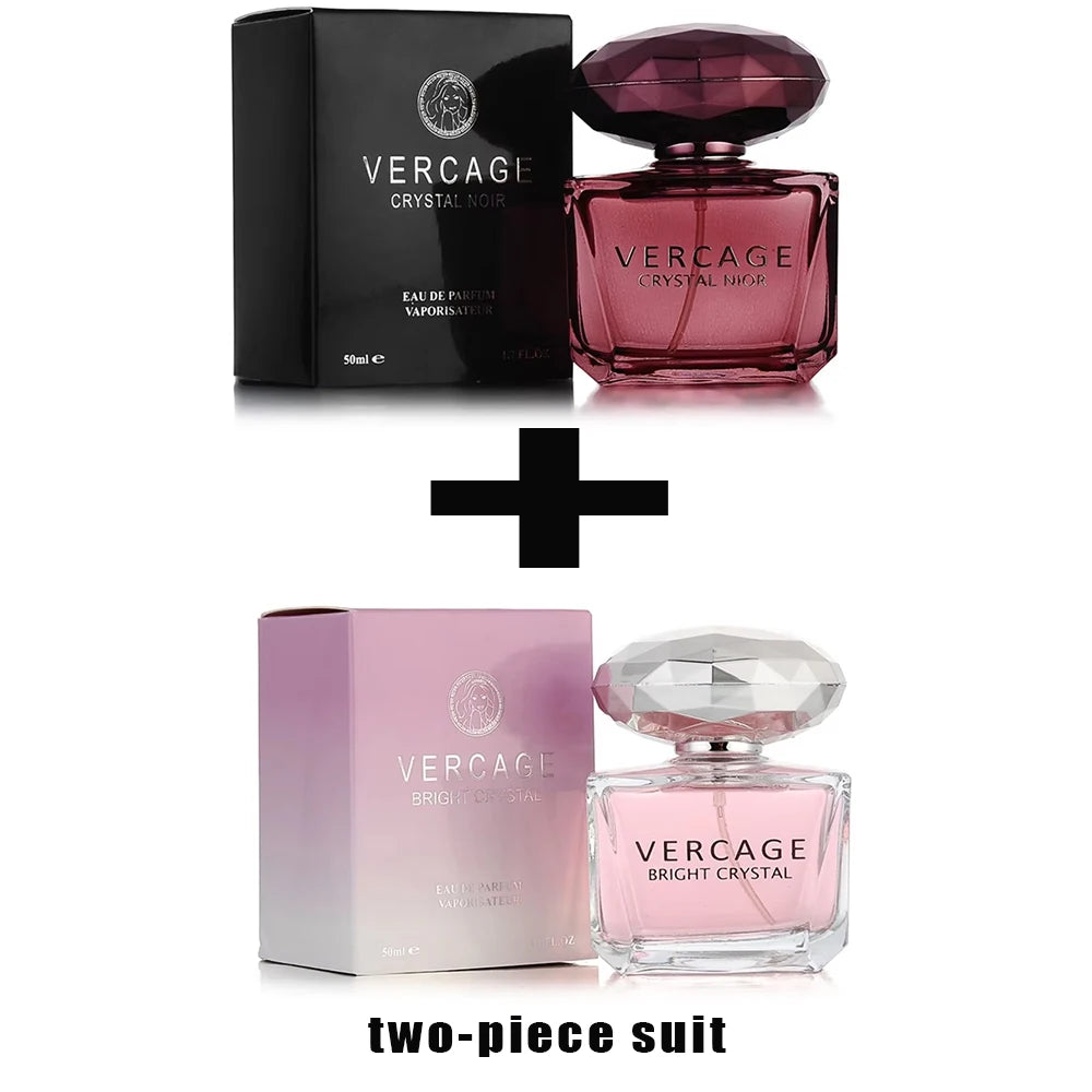 Perfume Eau de Toilette para mujer "Crystal Diamond Sweet Love" (50 ml) – Fragancia floral con notas de diamante y cristal negro.