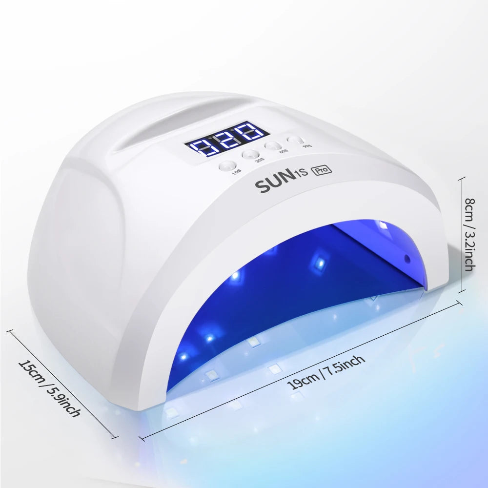 Lámpara UV LED para uñas LINMANDA Sun 1S de 48 W (30 LED) con 4 ajustes de temporizador; secador de uñas inteligente y herramienta de manicura para uso doméstico o en salón.