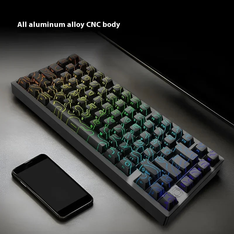 Teclado mecánico para juegos IROK MG75 PRO / MG75 Max con interruptores magnéticos, tiempo de respuesta de 0,125 ms, tasa de sondeo de 8K, precisión de 0,001 mm (RT), estructura de aluminio, iluminación RGB, función Hot-Swap y conexión por cable.