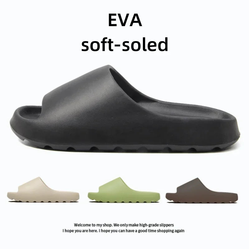Zapatillas de casa para hombre y mujer de EVA, ligeras y con suela blanda; calzado casual tipo chancla de alta calidad, disponible en stock.