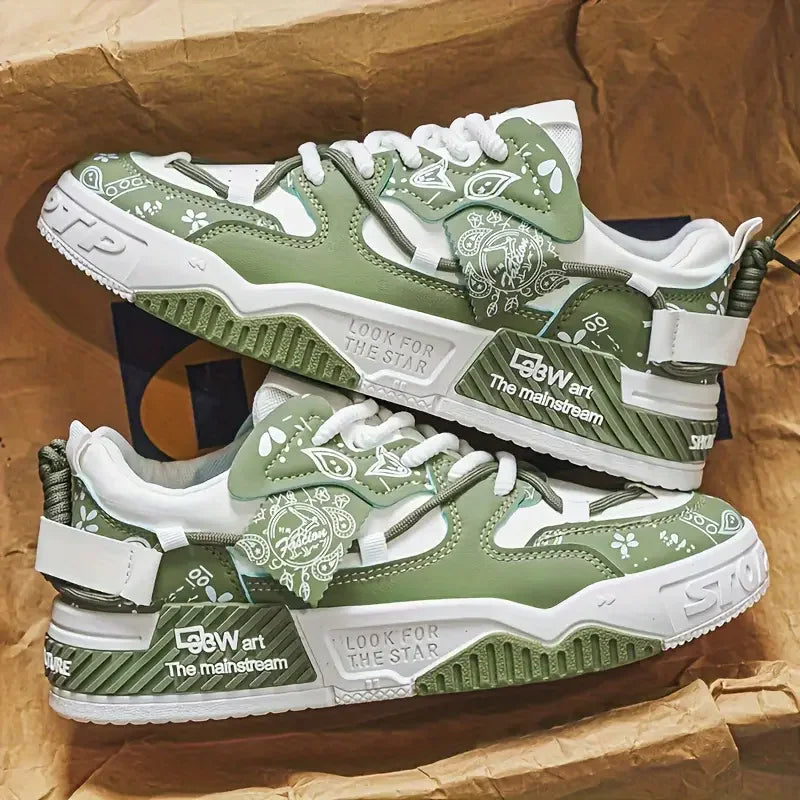 Zapatillas deportivas para hombre: calzado casual con cordones, apto para actividades al aire libre, fitness, skate y baloncesto; cómodas, con suela suave y disponibles en tallas grandes.