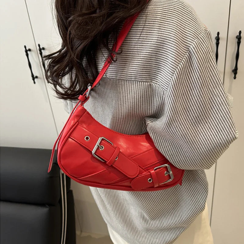 Bolso de hombro vintage estilo Y2K,bolso pequeño tipo bandolera, cartera de mano y bolso de moda.