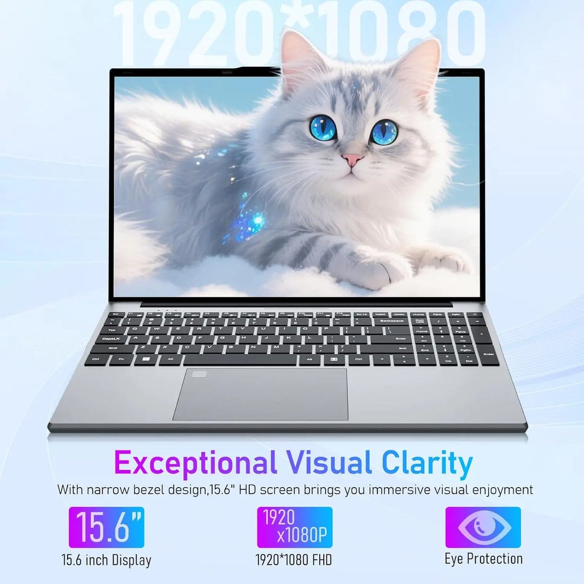 Portátil Xiaman de 15,6 pulgadas con procesador Intel Core i3, desbloqueo por huella dactilar, Windows 11 Pro, 16 GB de RAM, SSD de 512 GB o 1 TB y pantalla Full HD (1080p).