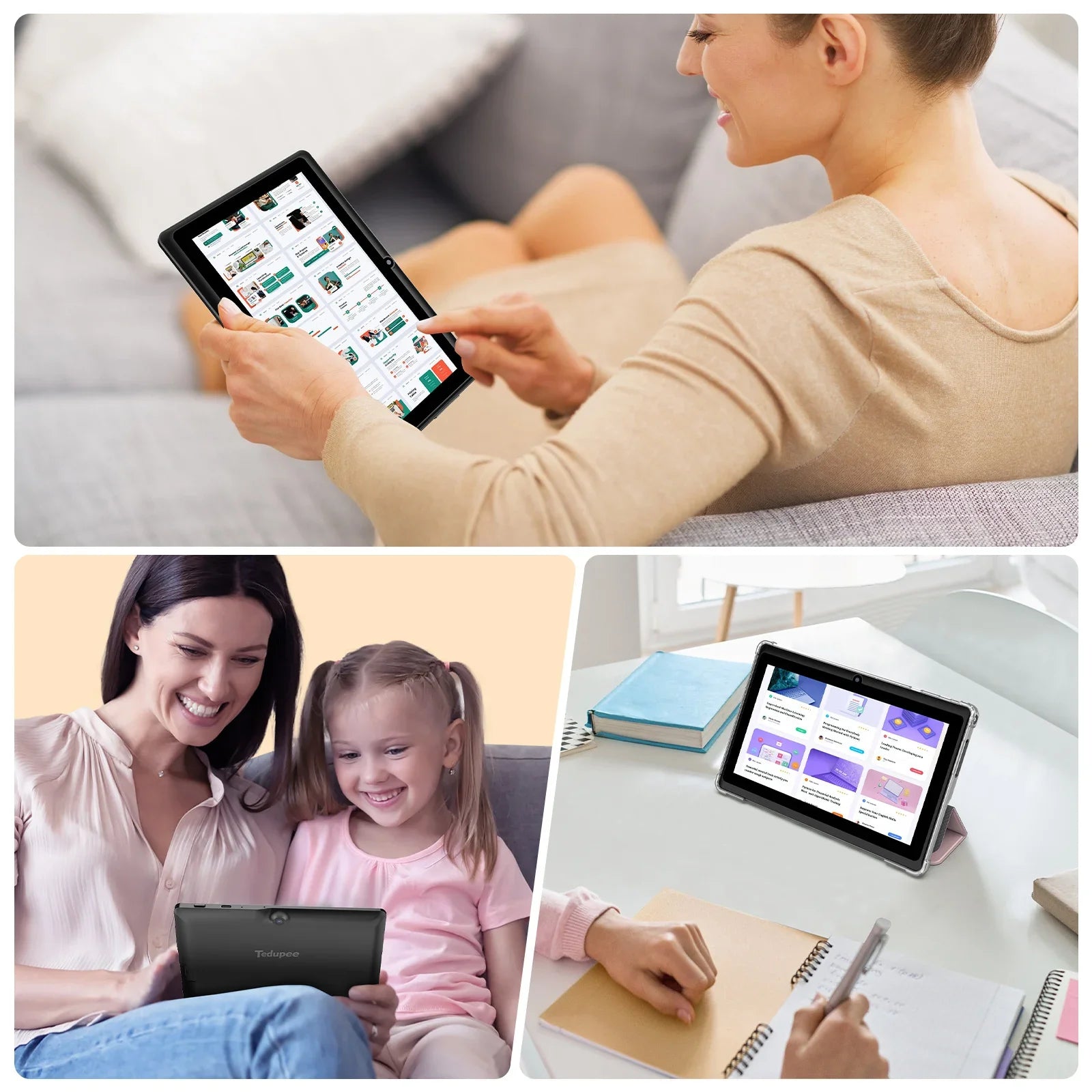 Tableta Android 13 de 7 pulgadas, 4 GB de RAM (2+2), 32 GB de almacenamiento, batería de 3500 mAh, pantalla IPS HD de 1024x600, cámaras duales, WiFi, Bluetooth