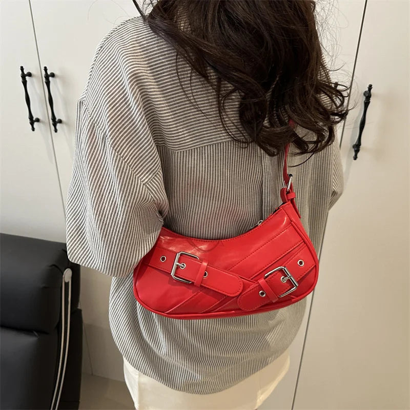 Bolso de hombro vintage estilo Y2K,bolso pequeño tipo bandolera, cartera de mano y bolso de moda.