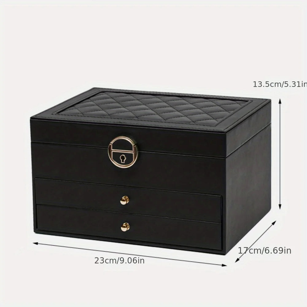 1 caja para guardar joyas (collares y pendientes); opción ideal para regalo.