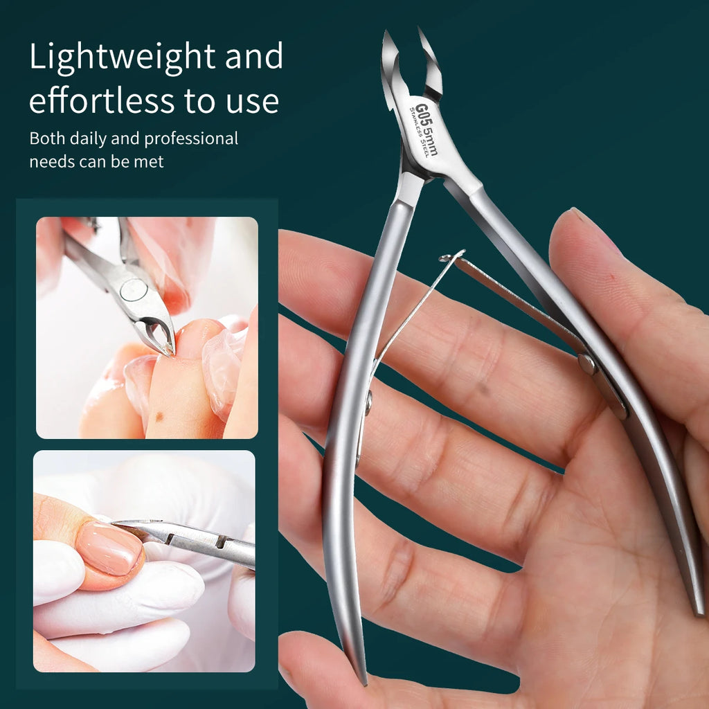 Set profesional de cortacutículas: tijeras ultraafiladas para piel muerta (manicura y pedicura para hombres y mujeres), herramienta ergonómica de fácil uso.
