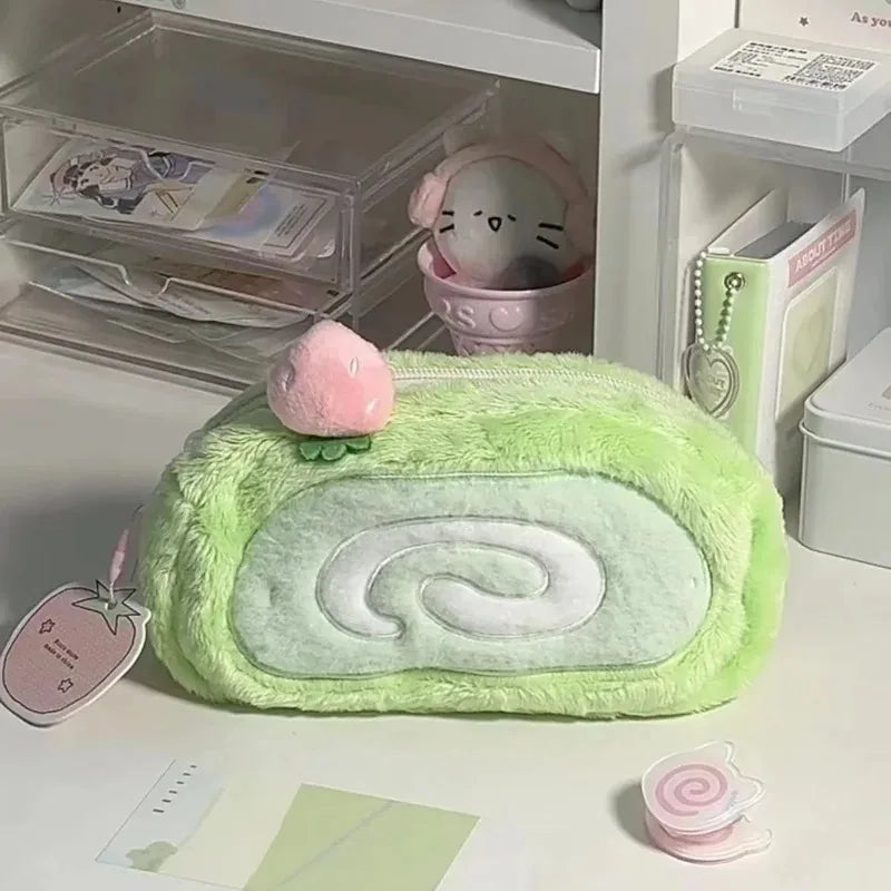 Estuche de peluche adorable y de gran capacidad | Bolsa multifuncional para guardar artículos de papelería