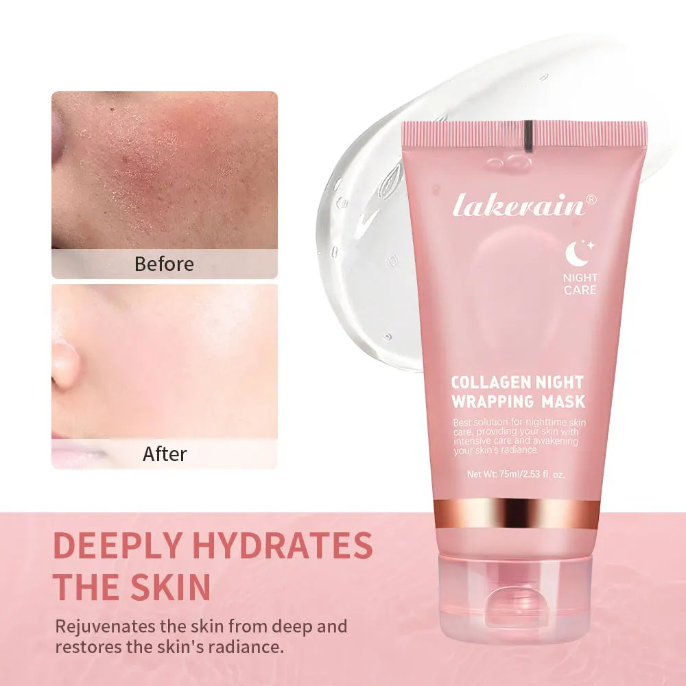Mascarilla coreana crema de noche.original de colágeno profundo para hidratación y efecto tensor;