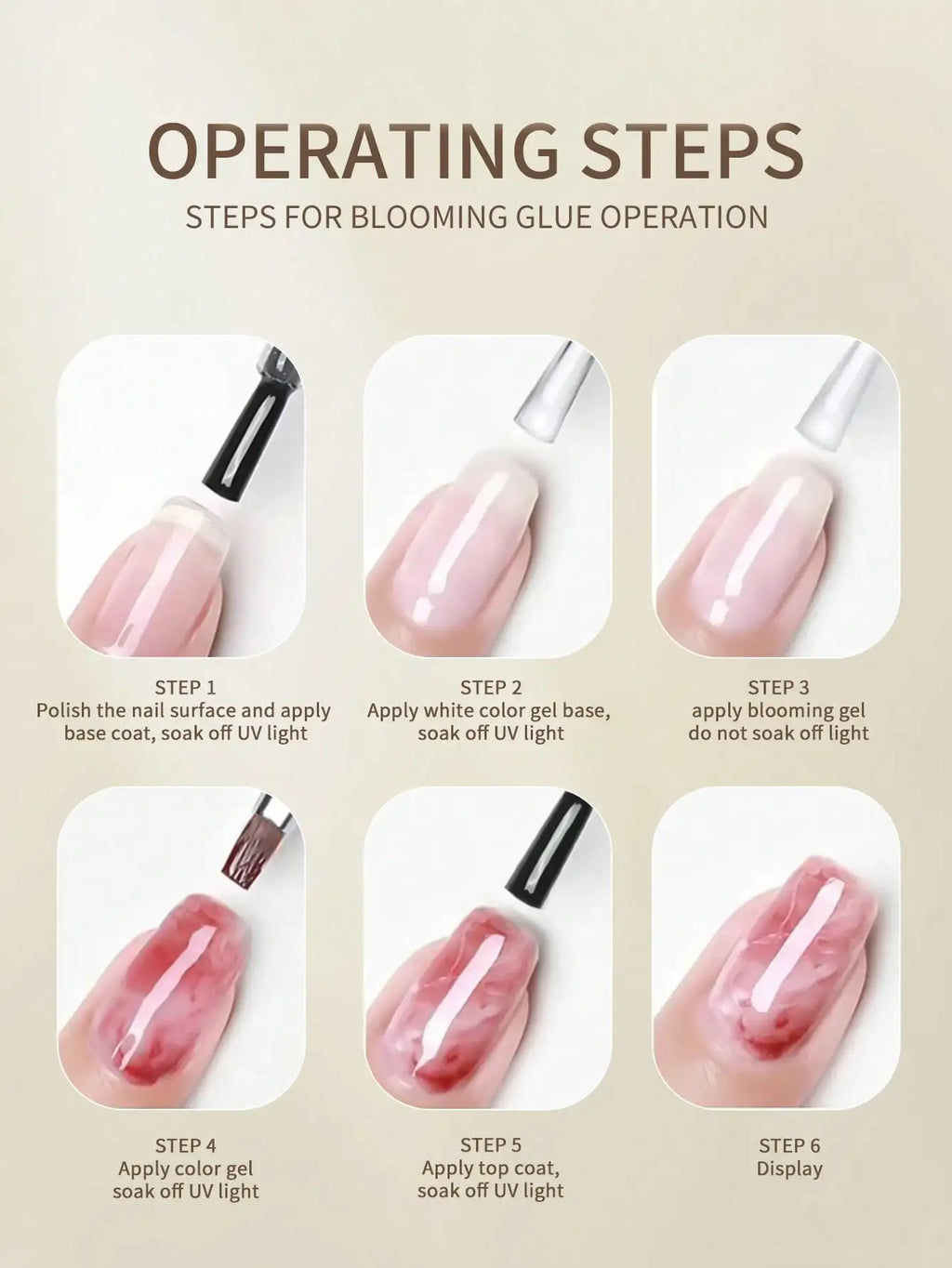 Esmalte de uñas Blooming Gel de 15 ml (UV/LED, Soak-Off), capa superior selladora brillante