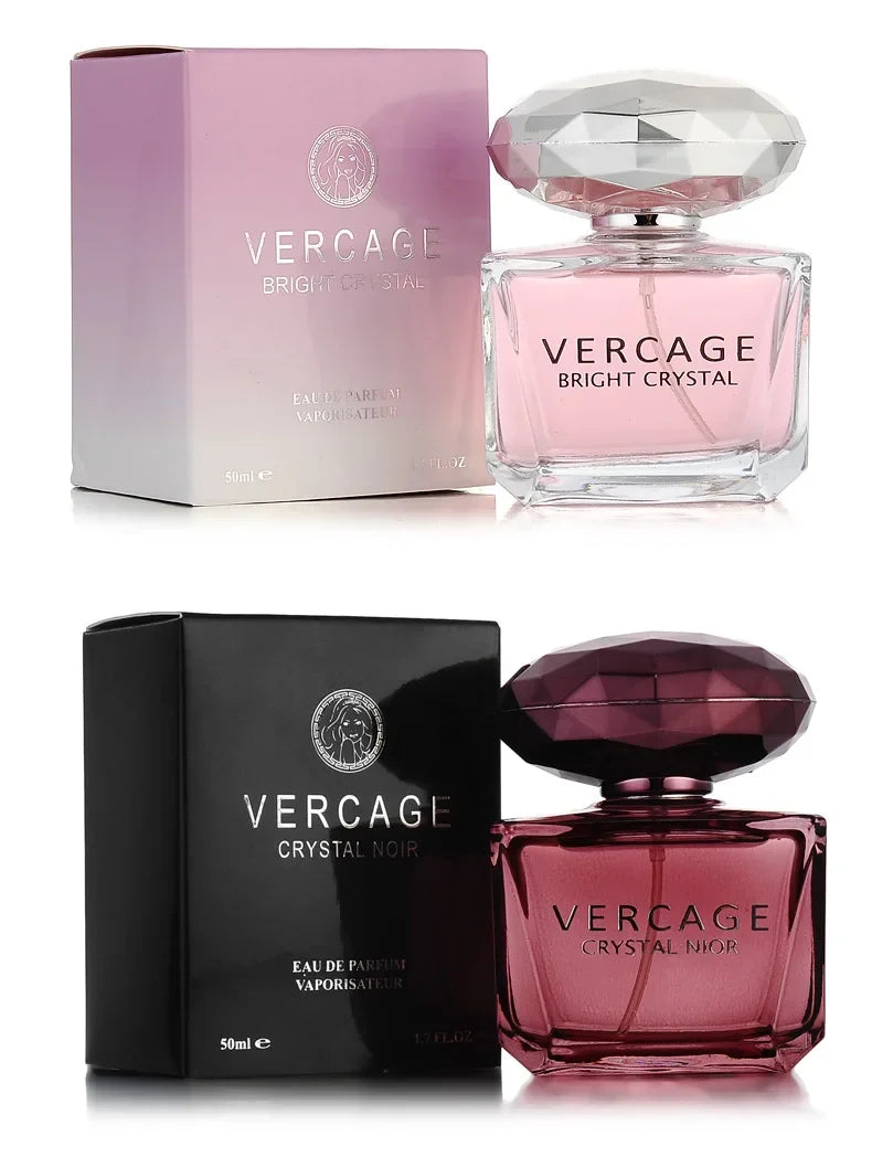 Perfume Eau de Toilette para mujer "Crystal Diamond Sweet Love" (50 ml) – Fragancia floral con notas de diamante y cristal negro.