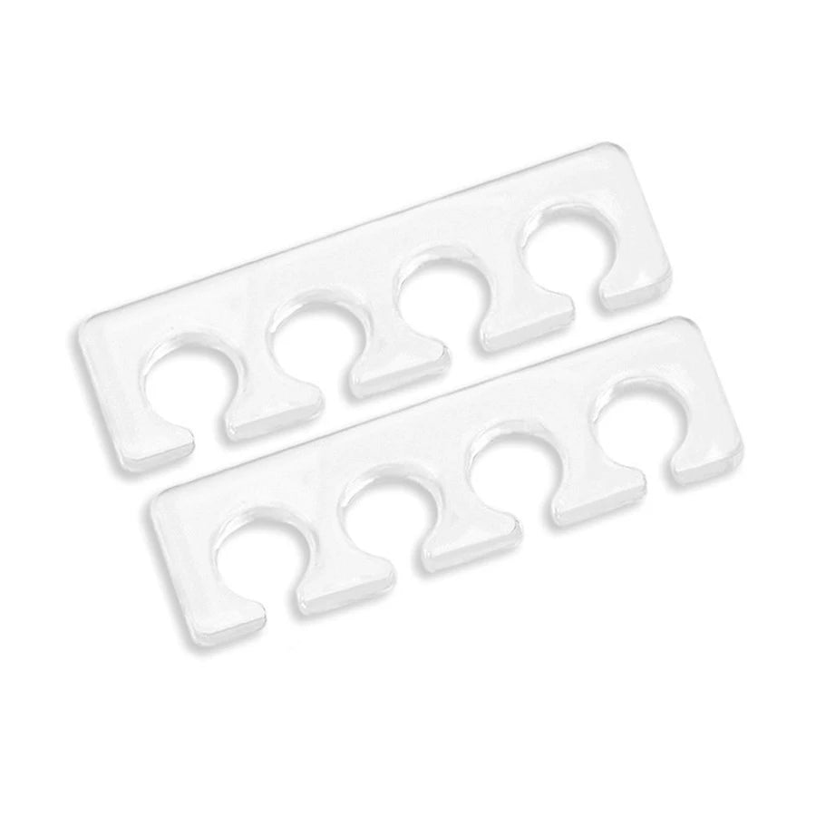 2 separadores de silicona reutilizables para uñas, cómodos espaciadores para dedos de manos y pies, ideales para manicura y pedicura.