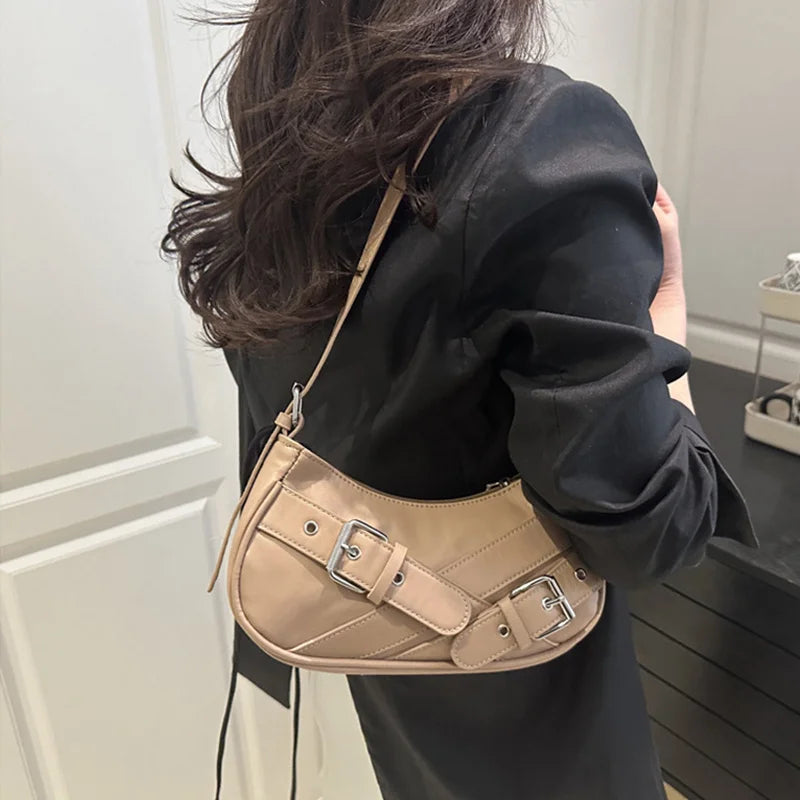 Bolso de hombro vintage estilo Y2K,bolso pequeño tipo bandolera, cartera de mano y bolso de moda.