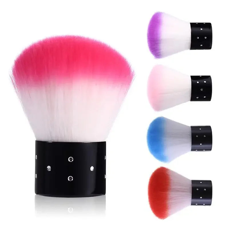 1 cepillo profesional tipo seta para manicura (limpieza de polvo, aplicación de gel/pintura o maquillaje) – Accesorio y herramienta de manicura