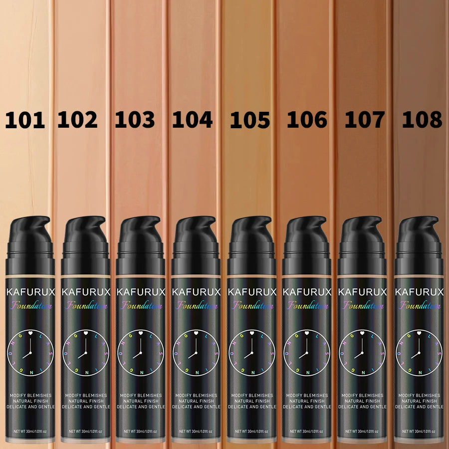 Base de maquillaje líquida en 8 tonos con corrector eficaz; resistente al agua y al sudor. Maquillaje facial coreano profesional, base cosmética. Ideal para regalo.