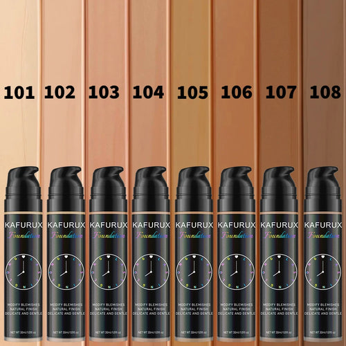 Base de maquillaje líquida en 8 tonos con corrector eficaz; resistente al agua y al sudor. Maquillaje facial coreano profesional, base cosmética. Ideal para regalo.