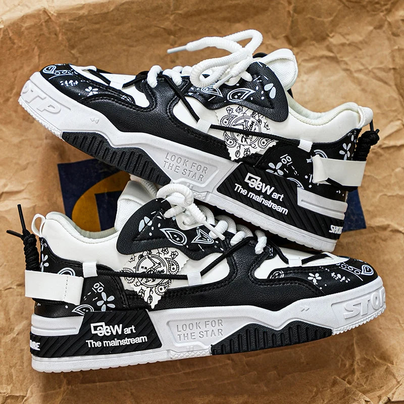 Zapatillas deportivas para hombre: calzado casual con cordones, apto para actividades al aire libre, fitness, skate y baloncesto; cómodas, con suela suave y disponibles en tallas grandes.