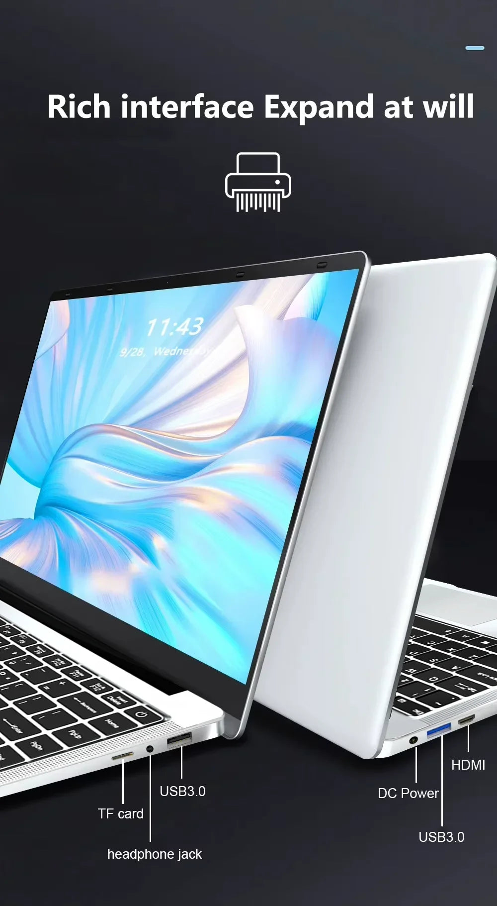 Nueva laptop 2026 con Windows 11, procesador Intel Atom X7 A3950, 12 GB de RAM, SSD de 512 GB o 1 TB, pantalla 1920x1080; ideal para gaming y oficina.