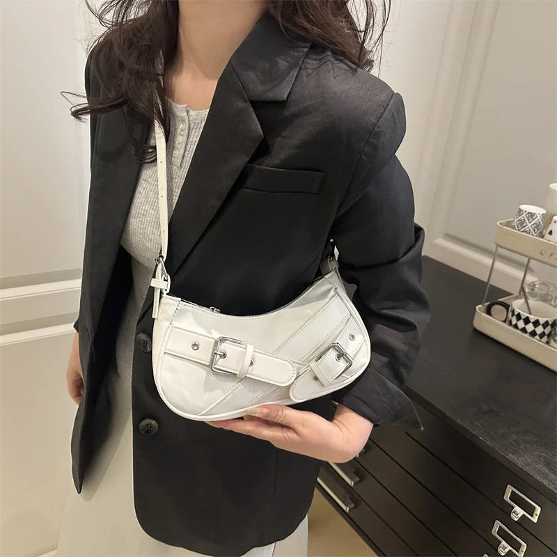 Bolso de hombro vintage estilo Y2K,bolso pequeño tipo bandolera, cartera de mano y bolso de moda.