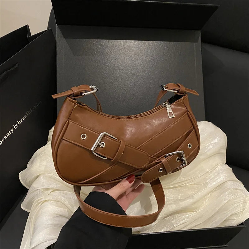 Bolso de hombro vintage estilo Y2K,bolso pequeño tipo bandolera, cartera de mano y bolso de moda.