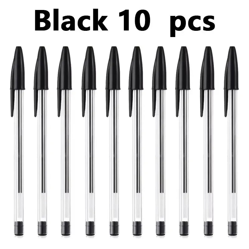 Bolígrafos de 1,0 mm (paquete de 50 o 100 unidades) en azul o negro; cuerpo de plástico. Ideales para estudiantes, regalos y material escolar u de oficina. Escritura suave y duradera.