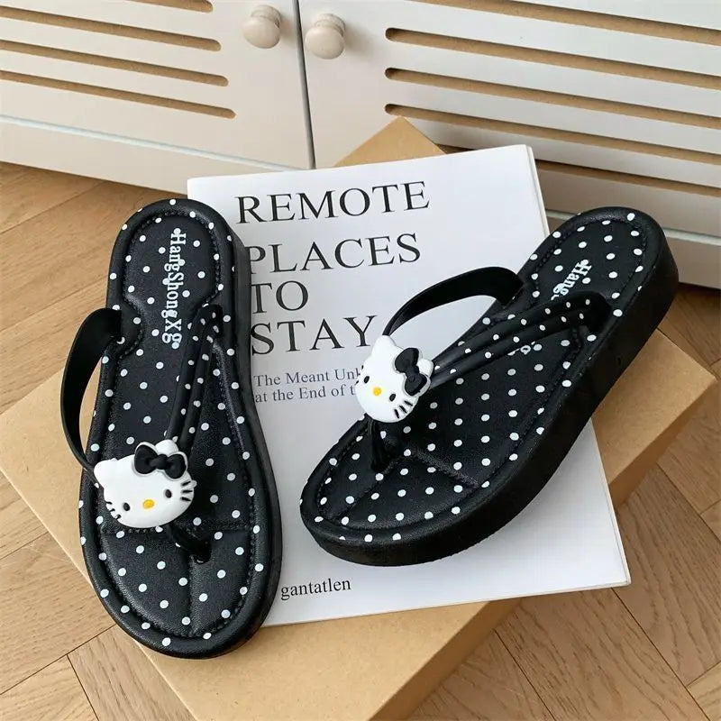 Sandalias y chanclas de verano Hello Kitty: modelo versátil, cómodo y de estilo tendencia (estilo "Ins"), ideal para la playa