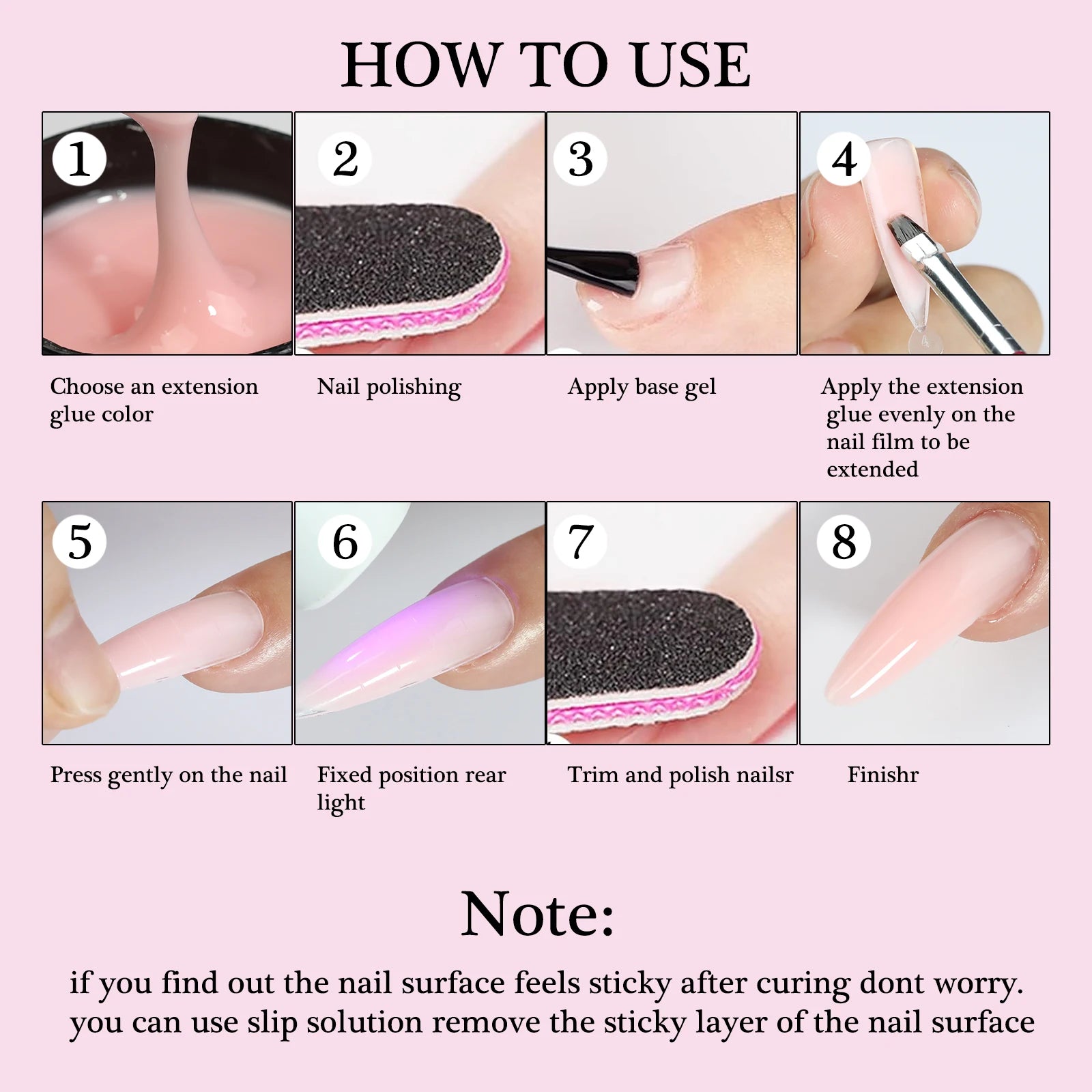 Set de 2 o 3 tarros de gel de poliacrílico (Poly Gel) para uñas: gel constructor de secado UV/LED en tonos nude claro, rosa y transparente; geles sólidos para extensiones de uñas, ideales para uso doméstico o en salón.