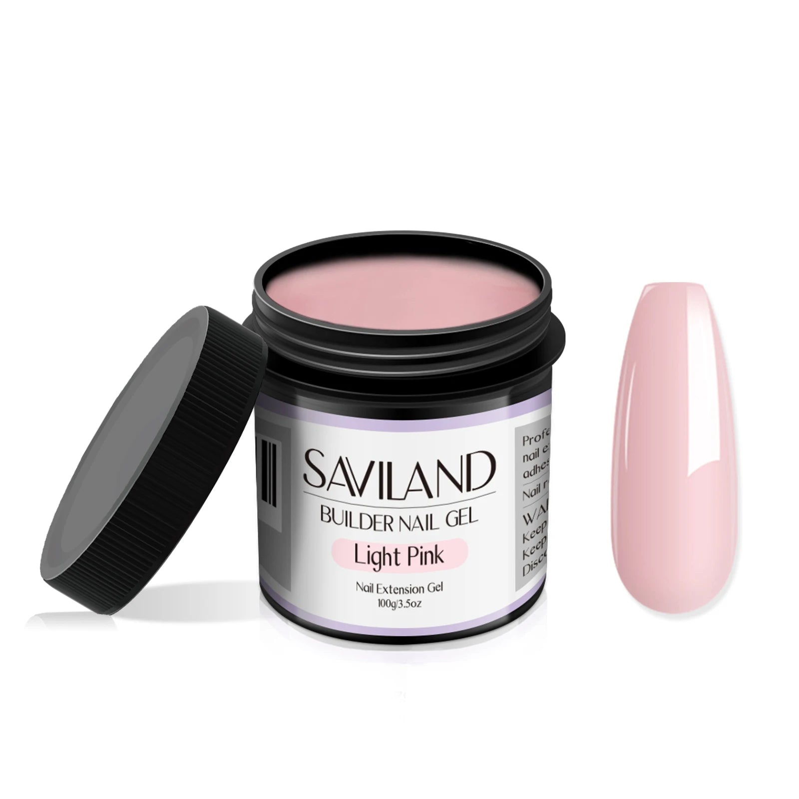 Saviland - Gel constructor de uñas de 100 g (tonos blanco, nude y rosa) para extensión de uñas; gel multifuncional para arte de uñas, tipo Soak-Off (remoción con remojo), curado UV, apto para salón y uso doméstico.