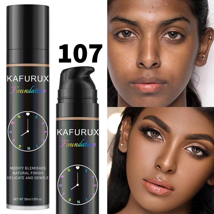 Base de maquillaje líquida en 8 tonos con corrector eficaz; resistente al agua y al sudor. Maquillaje facial coreano profesional, base cosmética. Ideal para regalo.