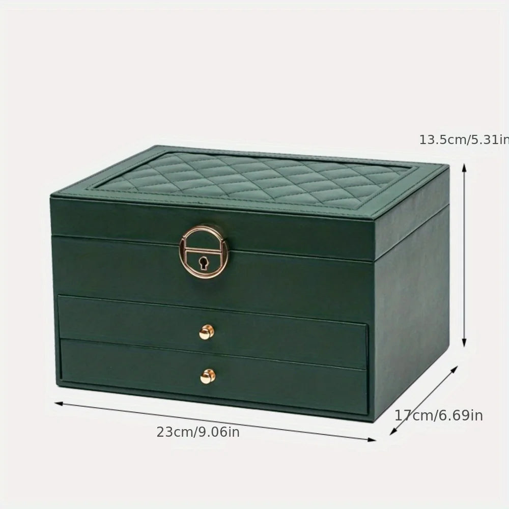 1 caja para guardar joyas (collares y pendientes); opción ideal para regalo.