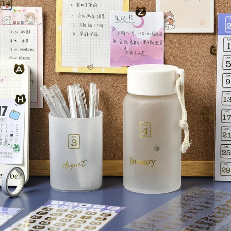 1 paquete de pegatinas decorativas con los días de la semana; adhesivos estilo Kawaii con acabado metalizado para manualidades, diarios y álbumes (ideal para niños).