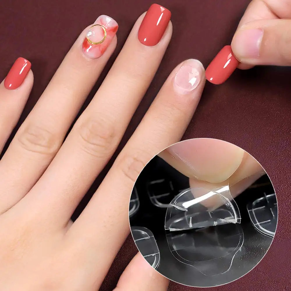 Adhesivos de doble cara para uñas postizas: pestañas adhesivas tipo gelatina, súper fuertes, impermeables y transpirables.