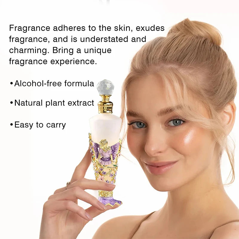 Exquisito perfume árabe: fragancia duradera con notas frescas de vainilla, orquídea floral y un toque de diosa; ideal para citas románticas. Spray de 25 ml.